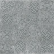 Cemento декор темно-серый структурный Rett 120x120