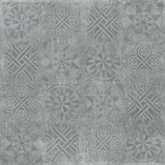 Cemento декор темно-серый структурный Rett 120x120