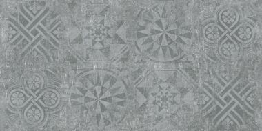 Cemento декор темно-серый структурный Rett 120x60