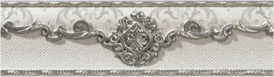 Cenefa Poem Plata-Perla 7x25