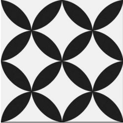 Circle Black Pre-Cut 45x45