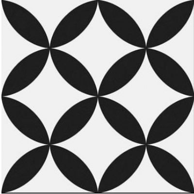 Circle Black Pre-Cut 45x45