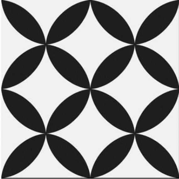 Circle Black Pre-Cut 45x45