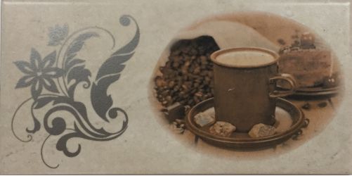 DEC. Stone Ivory CUP BROWN 10x20