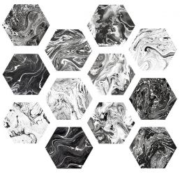 Ebru Shiny Hexa 23.2x26.7