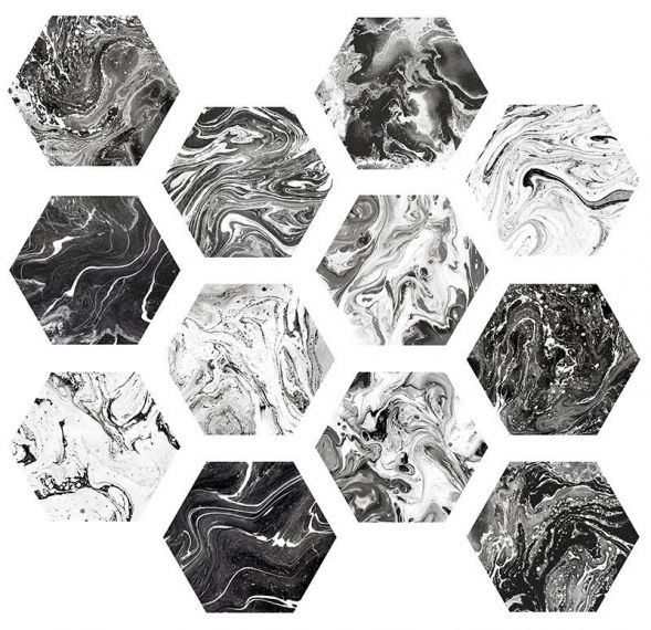 Ebru Shiny Hexa 23.2x26.7