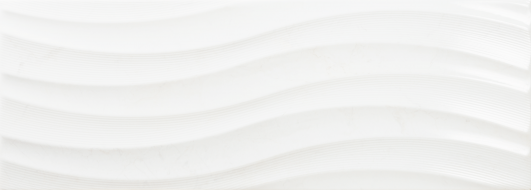 Flat Ondas Blanco Brillo 25x70