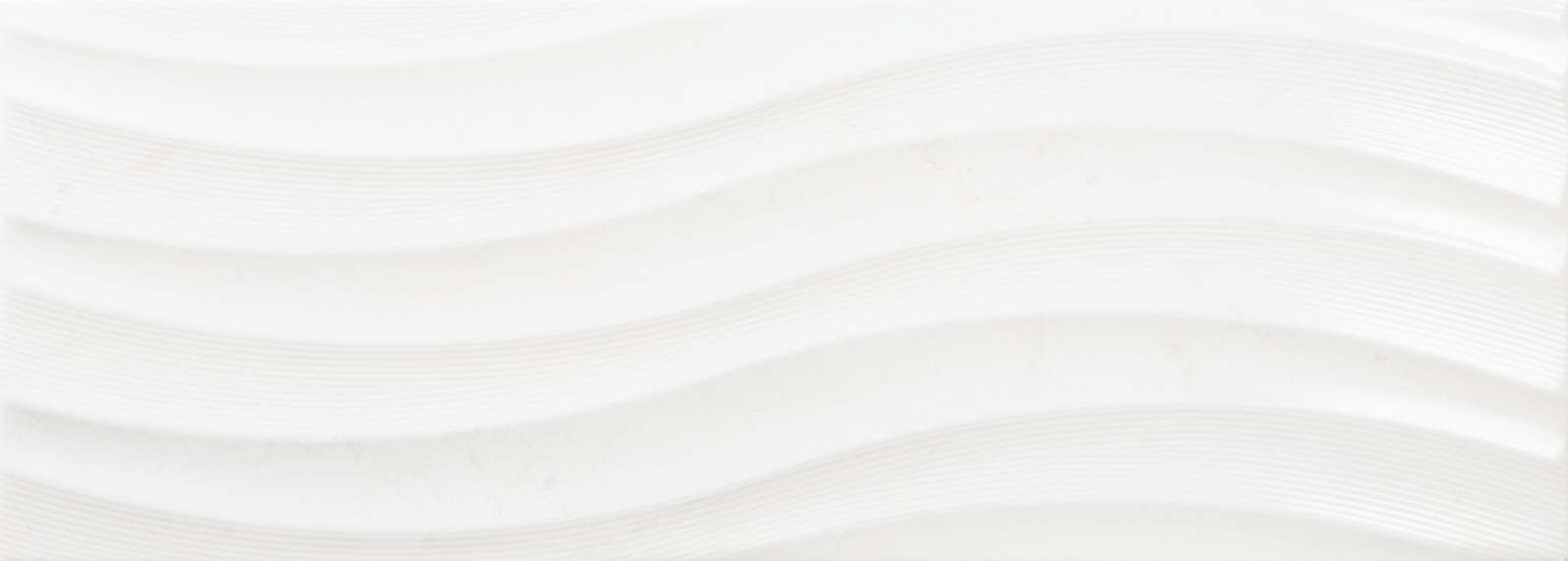Flat Ondas Blanco Brillo 25x70