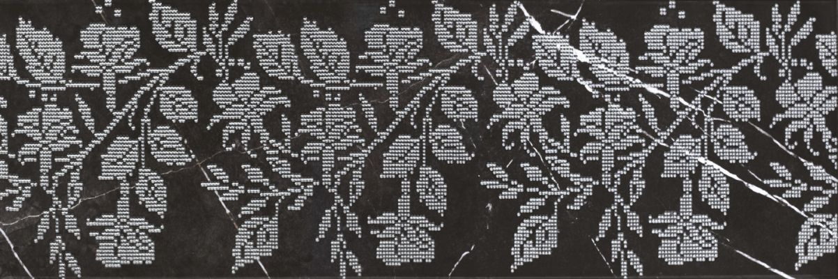 Geneva black Декор 01 25х75