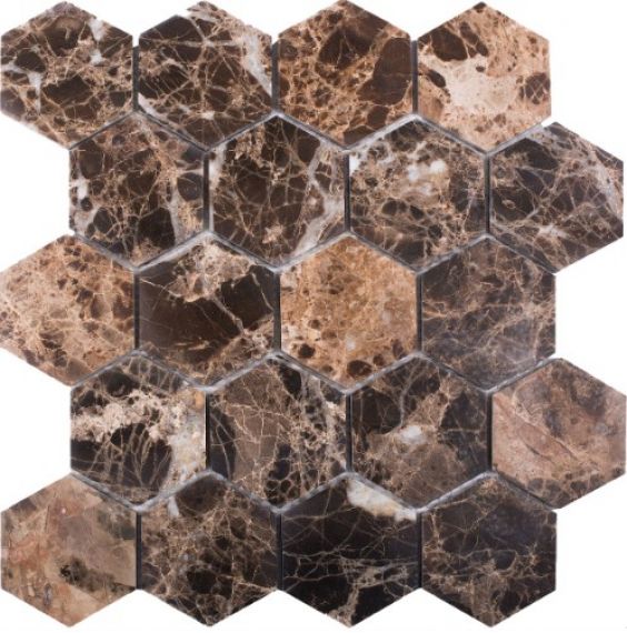 HEXAGON DARK EMPERADOR POLISHED 28,2х26