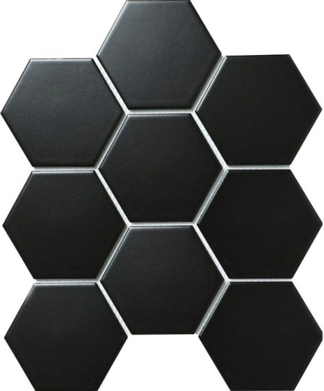 Hexagon big Black Matt (SBH4810) 25.6х29.5