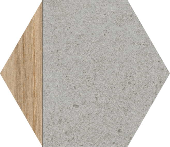 Hexagono Ligard Gris 23x26,6
