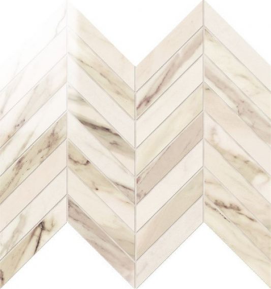 IMP332L Chevron Lapp. Calacatta Beige 24,7Х30