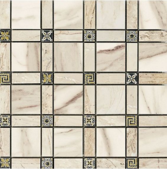 IMP339L Cassettone Lapp. Calacatta Beige 30x30