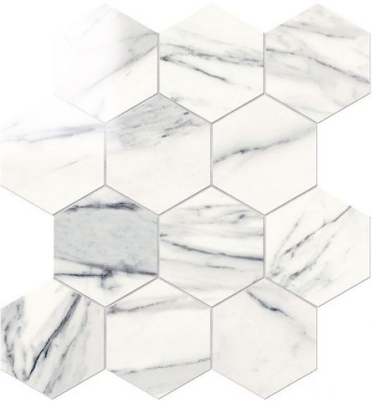 IMP883L Esagona Lapp. Calacatta Bianco 29,1x25,2