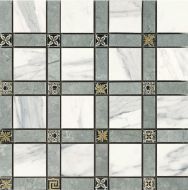 IMP889L Cassettone Lapp. Calacatta Bianco 30x30