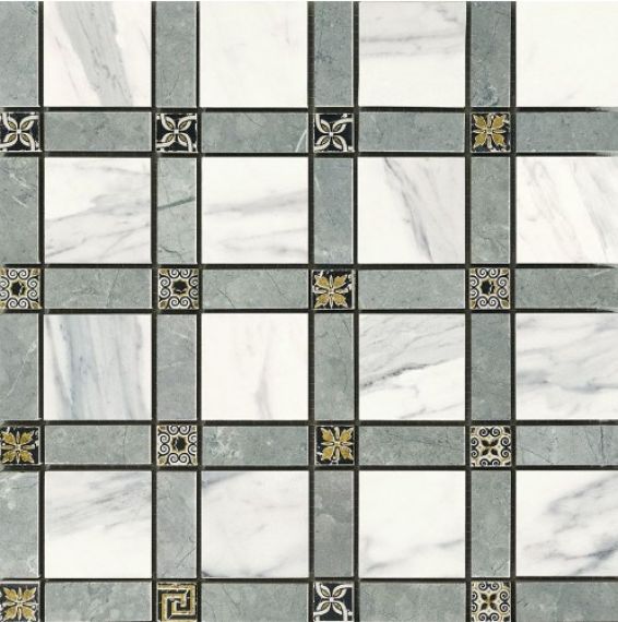 IMP889L Cassettone Lapp. Calacatta Bianco 30x30