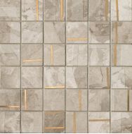 Kamu White Metal Mosaico Brillante 30x30