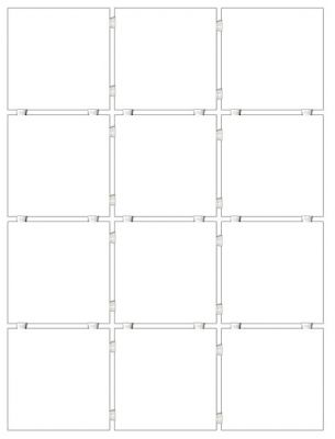 Kerama Marazzi 1230T Плитка Конфетти белый полотно 30*40 из 12 частей 9,9х9,9