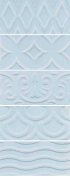 Kerama Marazzi 16015 Плитка Авеллино голубой структура mix 7.4*15