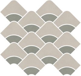 Kerama Marazzi KMD2HID006BR Мозаика Декор Таделакт наборный серый светлый, зелёный светлый матовый обрезной 30x28x0,9