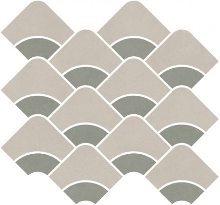 Kerama Marazzi KMD2HID006BR Мозаика Декор Таделакт наборный серый светлый, зелёный светлый матовый обрезной 30x28x0,9