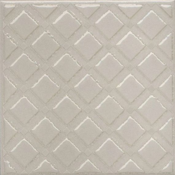 Kerama Marazzi KMD3STA014GN Плитка Декор Бахия 1 серый светлый глянцевый 9,8x9,8x0,7