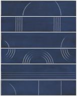 Kerama Marazzi KMP3STA007RN6X Плитка Панно Мажорель синий тёмный глянцевый (из 6 частей 6х28,5) 36x28,5x1
