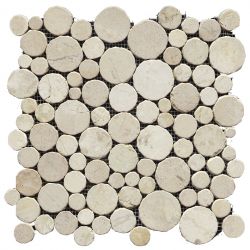 L154201521 Paradise Round Stone Blanco 31,5x31,5