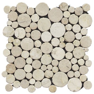 L154201521 Paradise Round Stone Blanco 31,5x31,5