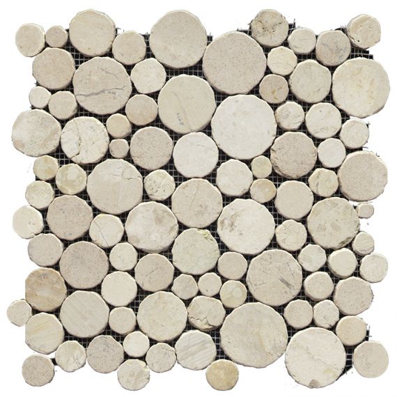 L154201521 Paradise Round Stone Blanco 31,5x31,5