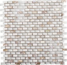 L244001101 Мозаика Tribal Pearl White 28.6x28.3