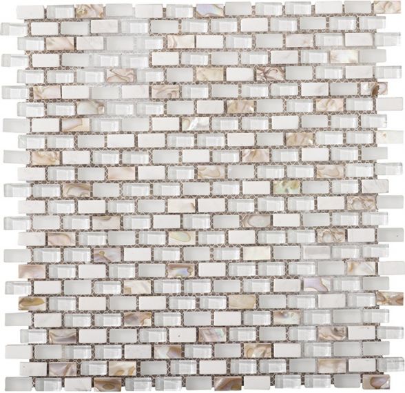 L244001101 Мозаика Tribal Pearl White 28.6x28.3