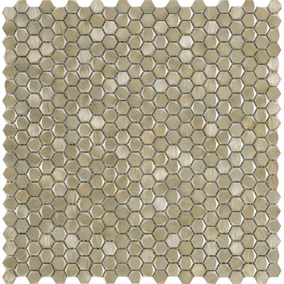 L244008671 Мозаика Gravity Aluminium Hexagon Gold 30.7x30.4x04