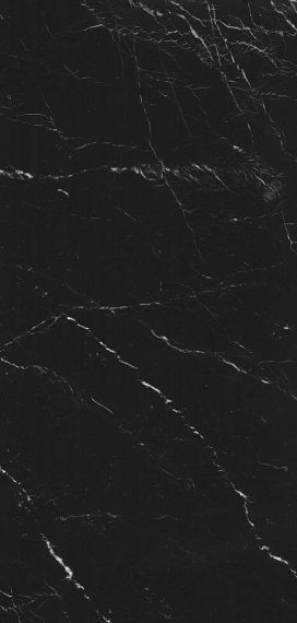 M379 Grande Marble Look Elegant Black Satin Stuoiato 160х320