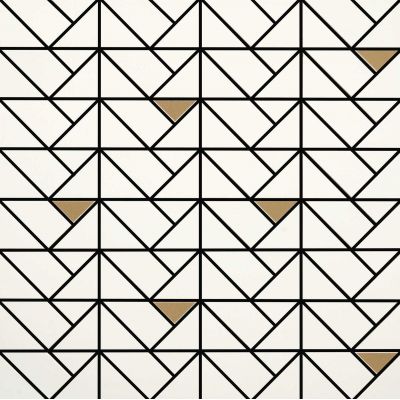 M3JA Eclettica White Mosaico Bronze 40x40