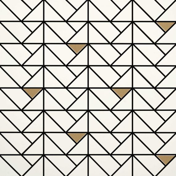 M3JA Eclettica White Mosaico Bronze 40x40