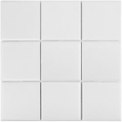 MH33900 Мозаика White Matt 97x97 300х300х6
