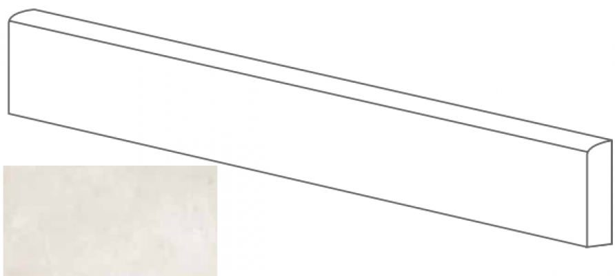 ML26250 Emote BATTISCOPA MOLATO BIANCO 8x78