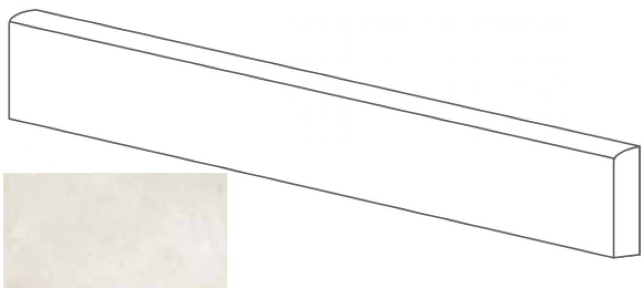 ML26250 Emote BATTISCOPA MOLATO BIANCO 8x78