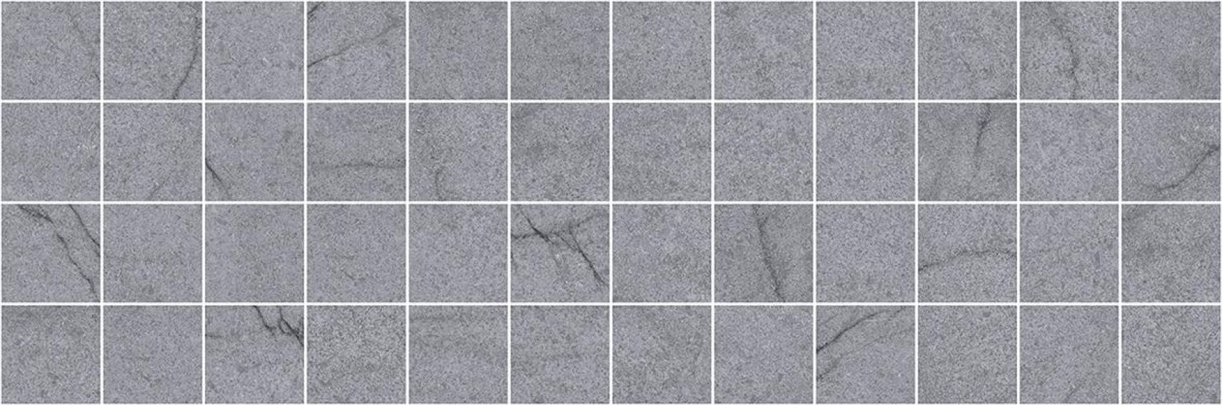 MM11187 Декор Rock мозаичный серый 20х60