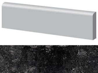 Marte Levigato Nero Acapulco Battiscopa 9x40