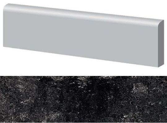 Marte Levigato Nero Acapulco Battiscopa 9x40