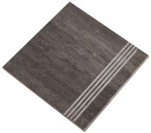 Marte Naturale Nero Acapulco Gradino 30x30