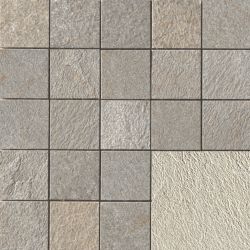 Mineral Chrom Naturale WHITE Mosaico 6x6 Su Rete 30X30