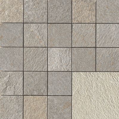 Mineral Chrom Naturale WHITE Mosaico 6x6 Su Rete 30X30
