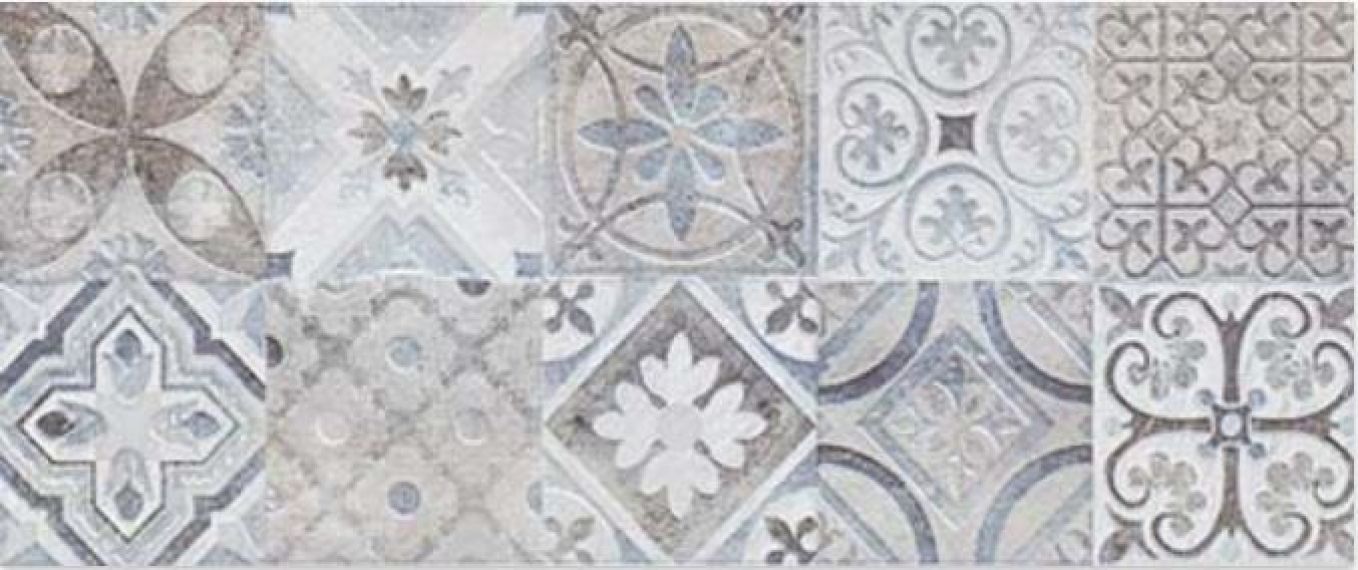 Moris grey patchwork 25x60