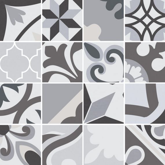 Mosaico Lumier Black 30x30