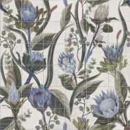 Mural Blue Leaves 20x20 (комп/36шт)