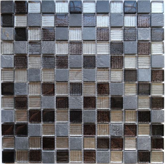 Naturelle Alcantara Nero 23x23 30.5x30.5